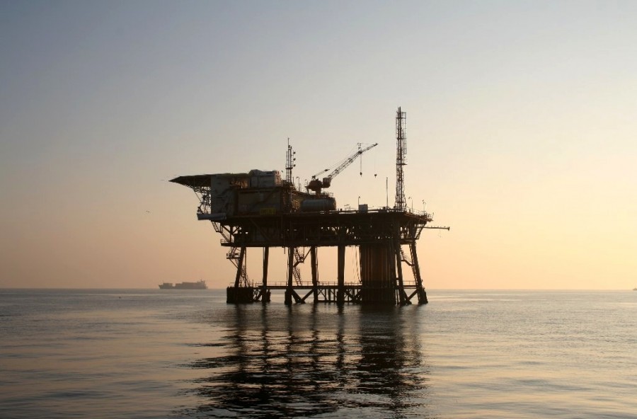 Posto de gasolina, Adriatico, Europa, energia, gás, petróleo, extração, mar, marítima, marítima, plataforma, estação, pôr do sol, produção, indústria, energia,