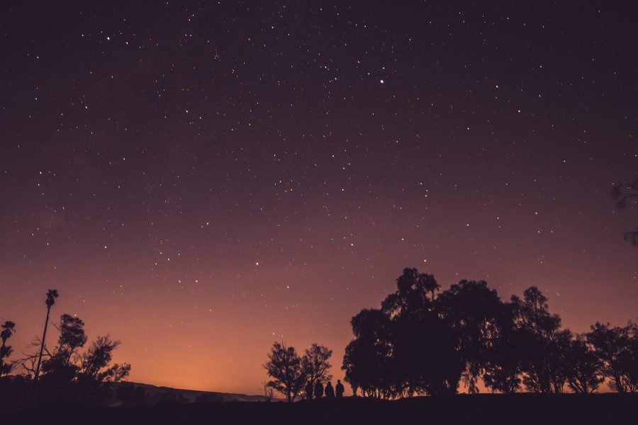 paisagem, pôr do sol, noite, estrela, estrelas, estrelado, céu, ao ar livre, exterior, observar, cosmo, cosmo, cosmology,