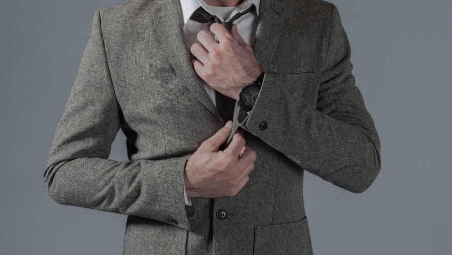 Inverno, casaco, jaqueta, olhar, macho, homem, camisa, elegante, estilo, terno, gravata, negócio, executivo, confiança, conceito, uma pessoa, pessoas,