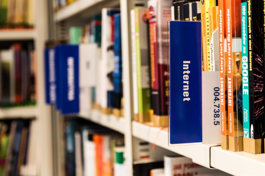 biblioteca, livro, livros, interior, ninguém, internet, tecnologia, comunicação, conhecimento, prateleira,