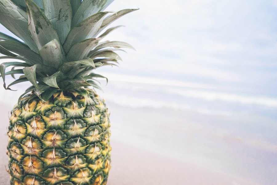 abacaxi, frutas, frutas, frescas, tropicais, refeições, anana, maduro, maduro, close-up,