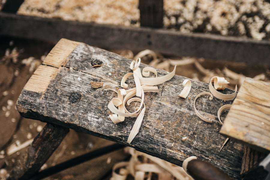 madeira, lasca, serragem, carpintaria, interior, trabalho, moldagem, carpinteiro, ninguém, detalhe, escovado,