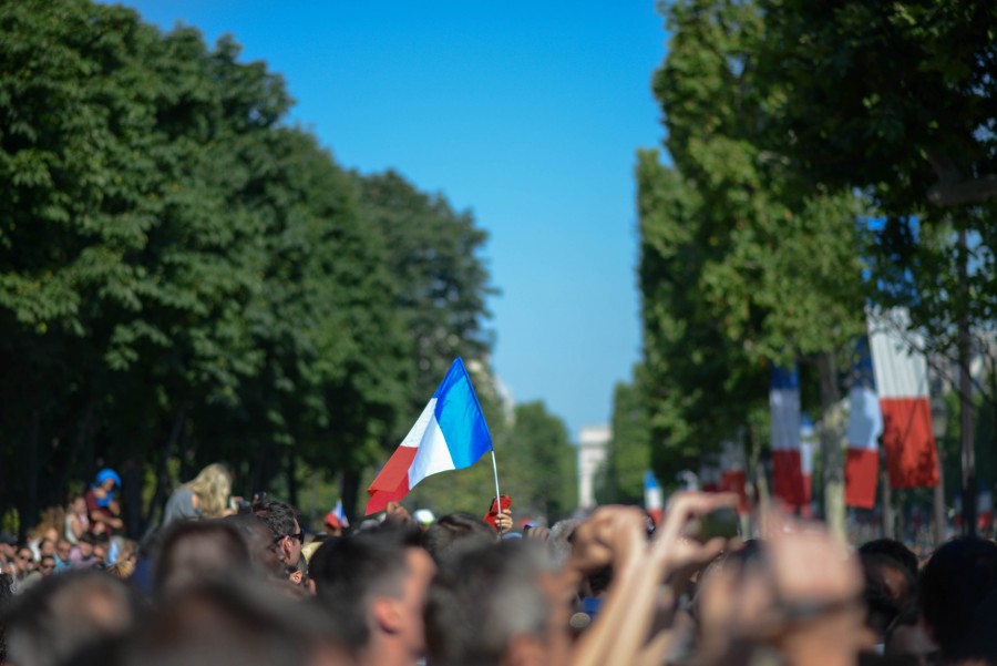 Dia da Bastilha, Celebração, Evento, Bandeira, França, Cidade, Pessoas, Festival, Bandeira, Francês, Grupo, Parice, Pessoas, Protesto, Europa