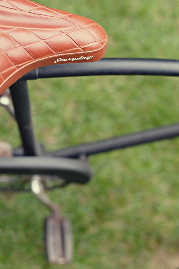 bicicleta, assento, sela, couro, close-up, detalhe,