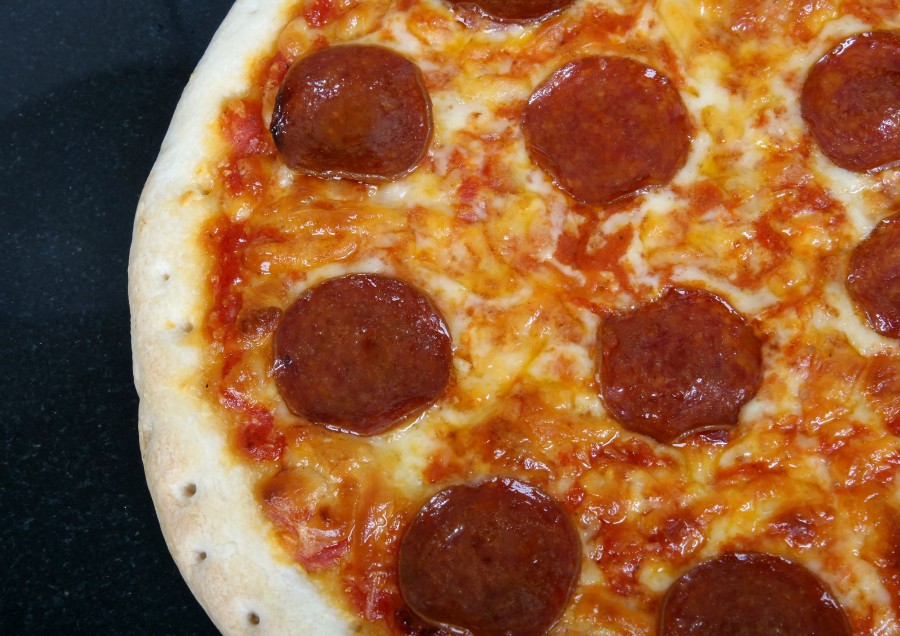 pizza, refeições, fundo preto,