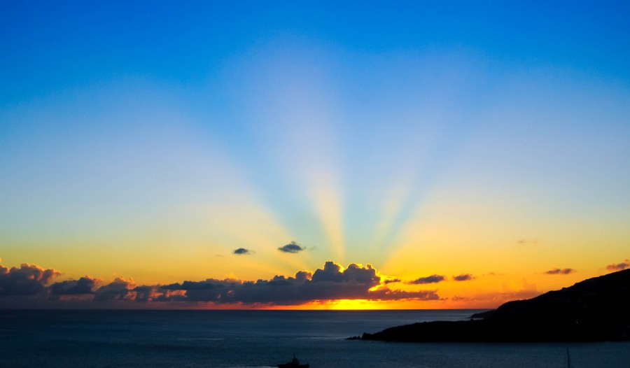 pôr do sol, amarelo, fundo, fundo, sol, mar, costa,