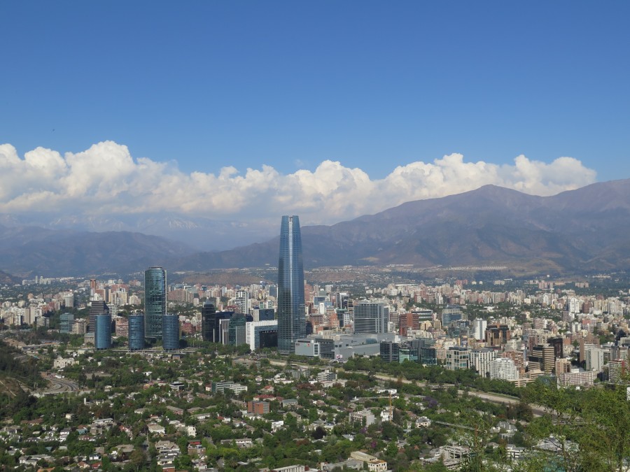 Santiago do Chile, paisagem, cidade, América Latina, América, edifícios, skyline, horizonte,