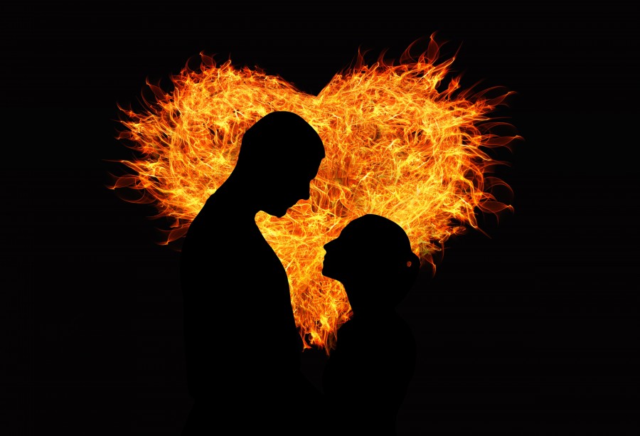 amor suave imagens para celular, amor, imagens de amor, ternura, doçura, coração, fogo, coração de fogo, casal, homem e mulher, namorados, namorada, namorado, namorada, juntos, apaixonado, se apaixonar, parceiro, parceiro, plano de fundo silhuetas negras olhando uns aos outros