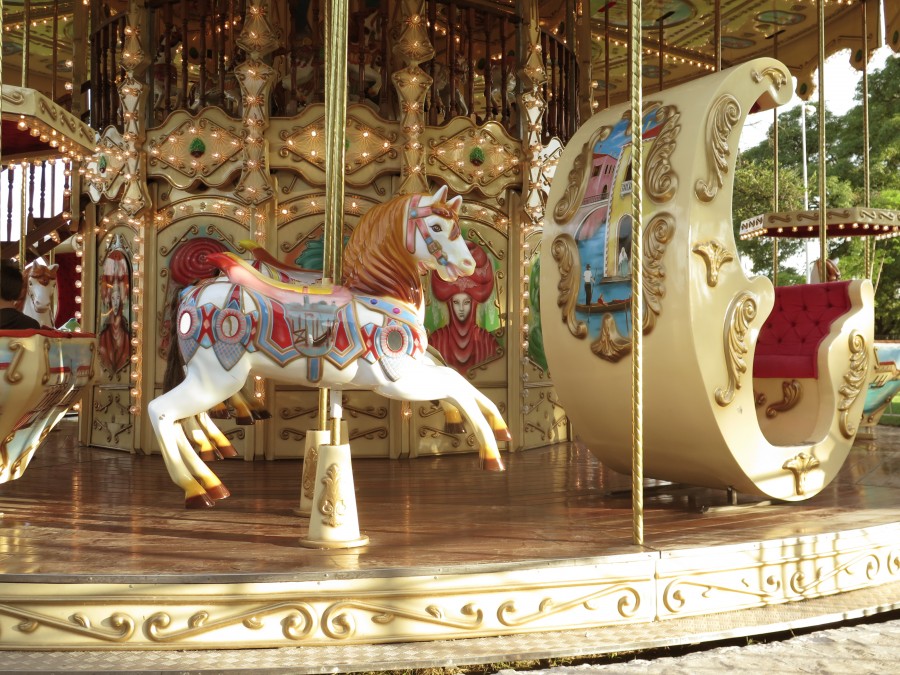 Carrossel, jogo, cavalo, infância, buggy,