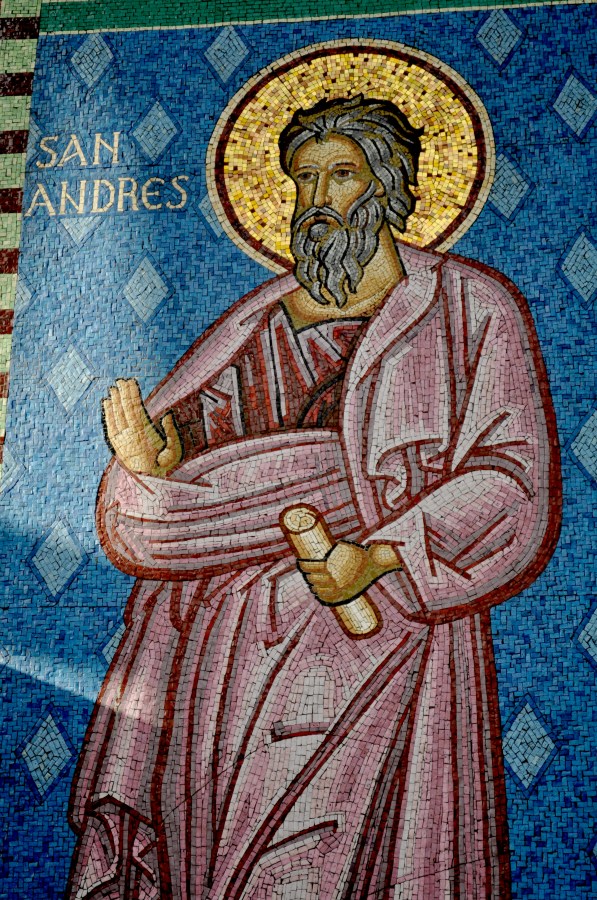 Mural, san andres, santo, católico, católico, religião, osorno, igreja,