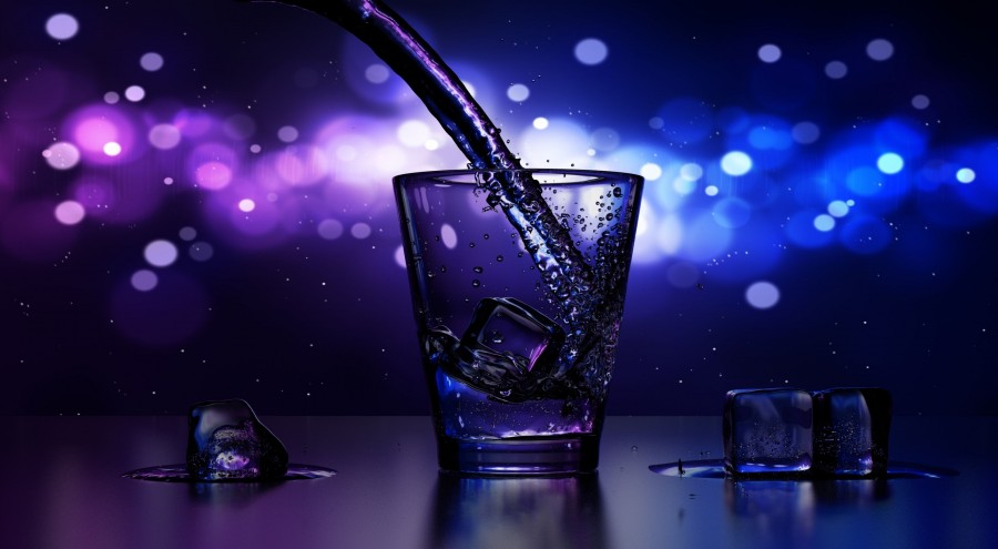bebida, bebida, finais, bar, pub, gelo, vinho, festa, violeta, azul, hd Vetor