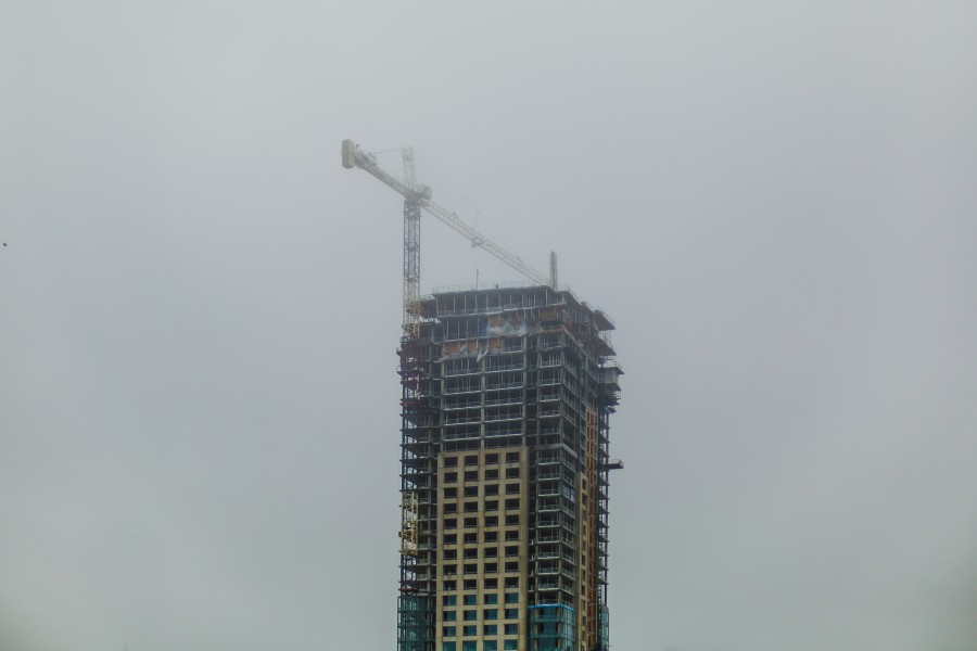 edifício, dia, construção, arquitetura, guindaste,