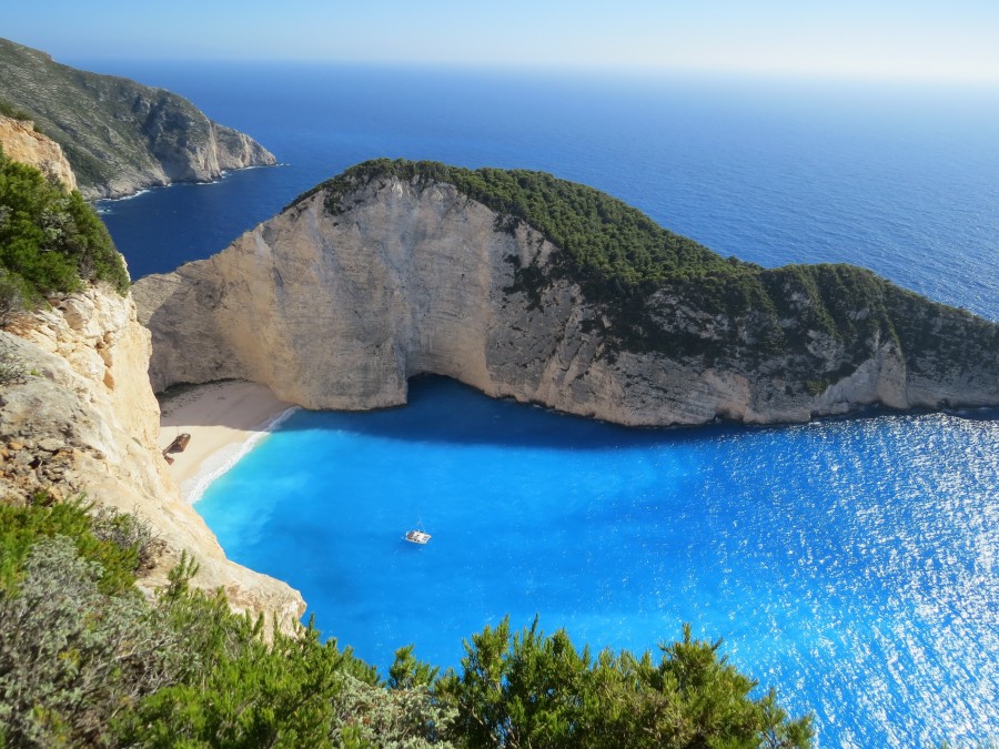 mar, costa, paisagem, europa, grécia, férias, idílico, corfu, praia, areia, verão, ninguém,