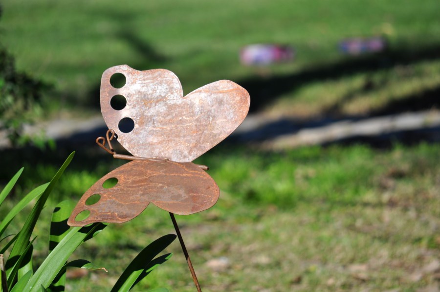 Borboleta, metais, lata, decoração, jardim,
