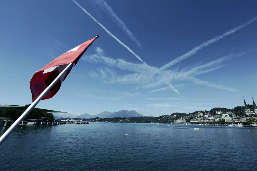 bandeira, oceano, mar, marinha, beira-mar, suíço, mar suíço, suíça, água