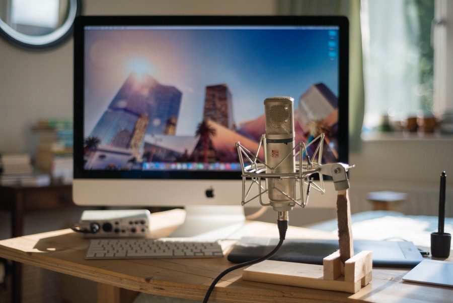 Música, PC, estúdio, maçã, áudio, blogs, computador, desktop, desktop, casa, iMac, teclado, mac, metais, microfone, escritório, gravação, sim, canto, tecnologia, trackpad, narração,