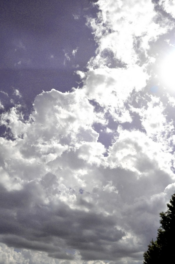 céu, reflexão, dia, nuvem, nuvens, fundo, verão, sol, azul, vindima,