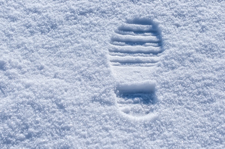 Pegada na neve pegada, passo, neve, forma, fundo, fundo, inverno, gelado, nevado,