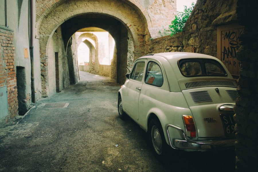 Fiat 500 Fiat, 500, carro, vintage, Itália, rua, estrada, oldschool, carro, vintage, ninguém, Europa,