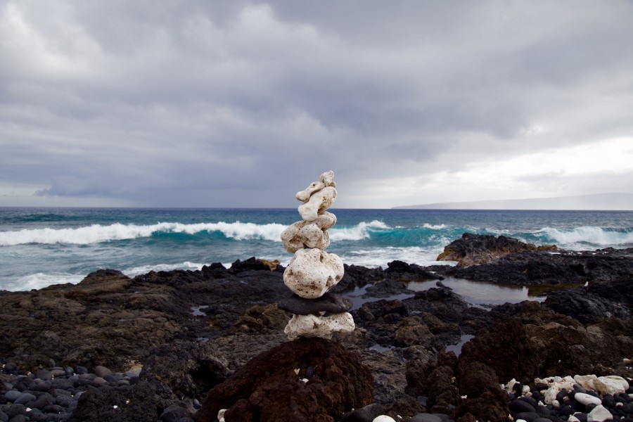 conceito, equilíbrio, mar, oceano, rocha, rochas, torre, zen, energia, pedra, pedras,