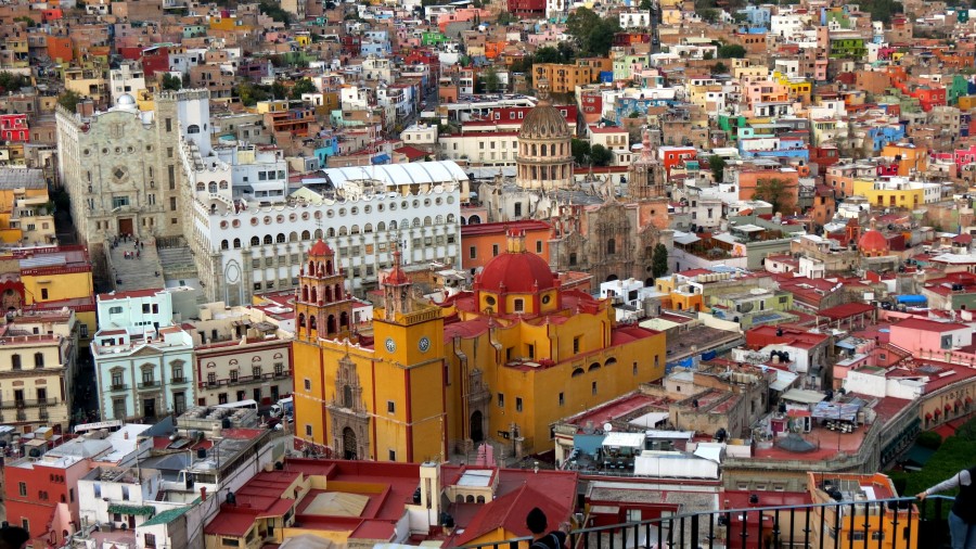 Guanajuato, méxico, cidade, américa, arquitetura, cityscape,