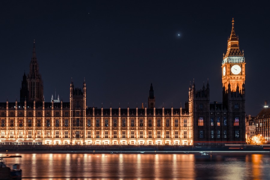 londres, inglaterra, noite, cidade, rio, tamesis, urbano, europa, torre, big ben, relógio,