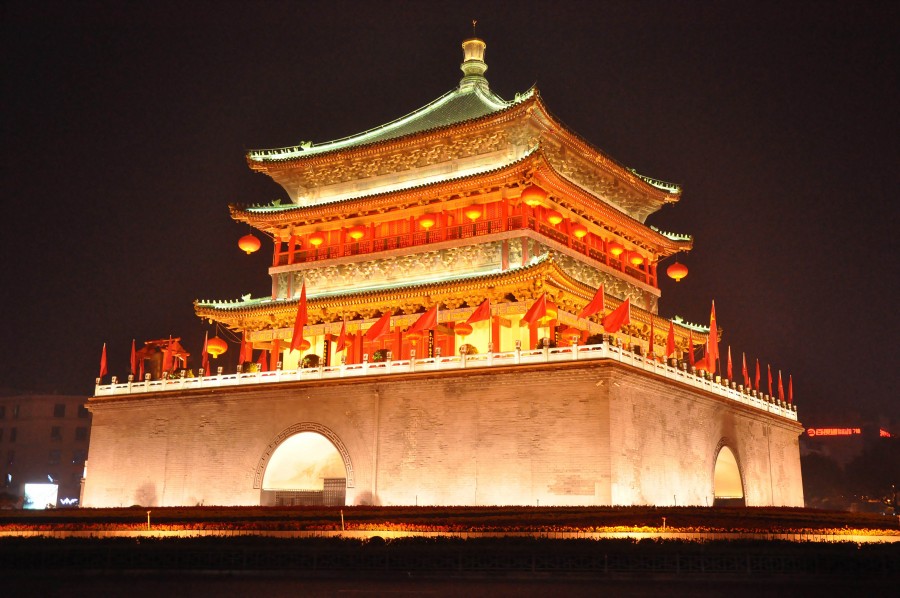 templo, japão, ásia, asiático, arquitetura, iluminado, luz, luzes, noite, noite, edifício,