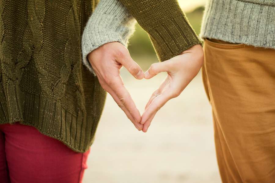 casal, juntos, pessoas, amor, coração, forma, sentimento, apaixonado, conceito,