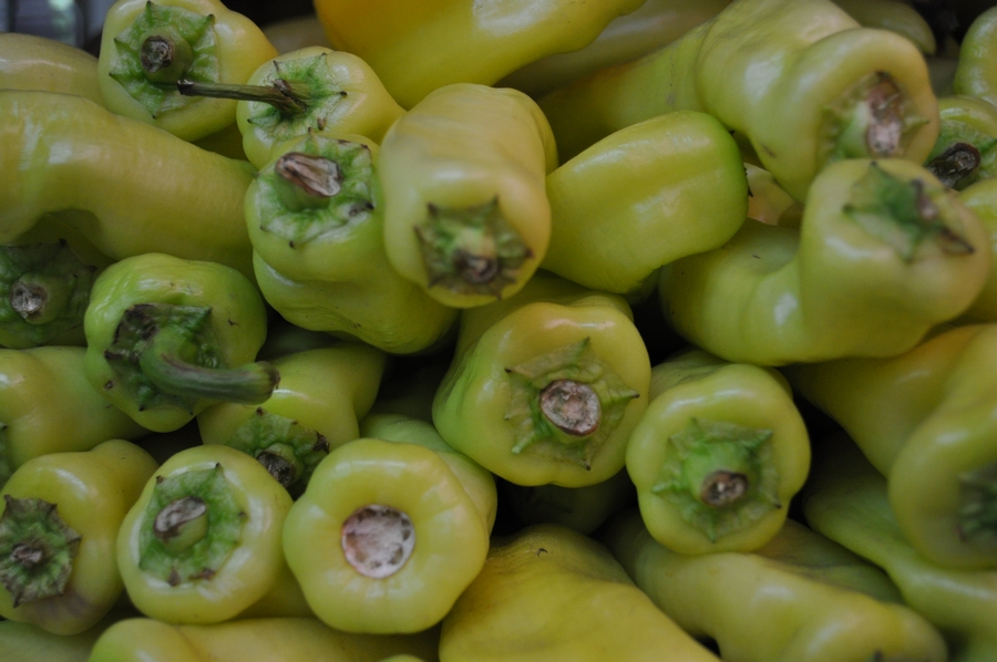 vegetal, legumes, pimentão, pimentão, pimentão verde, verde, muitos, muitos, verdureiro, comércio, fundo, fundo, P12062014