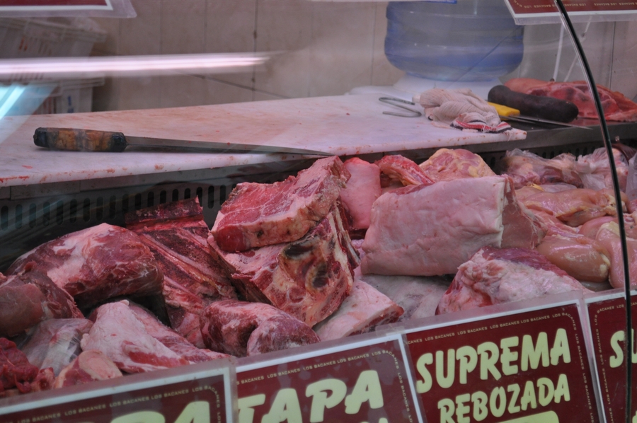 açougue, carne, interior, vitral, comércio, vermelho, refeições, cru, cru, venda ,, P12062014