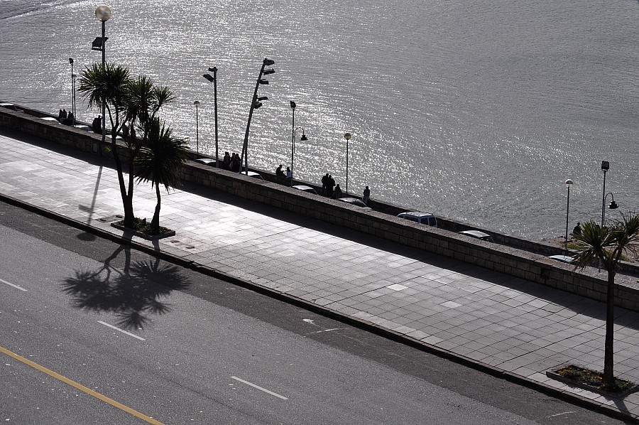 Vista aérea, Rambla, Mar del Plata, Praça, Buenos Aires, Luz de fundo, P052014, Freejpg