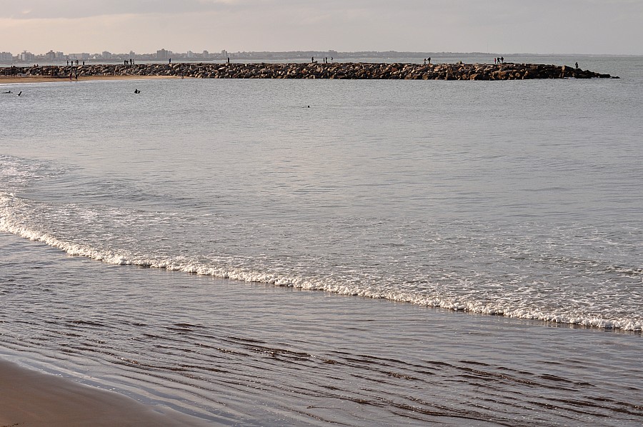 Praia, Mar Del Plata, Pôr Do Sol, Escollera, Buenos Aires, Argentina, P052014, Freejpg